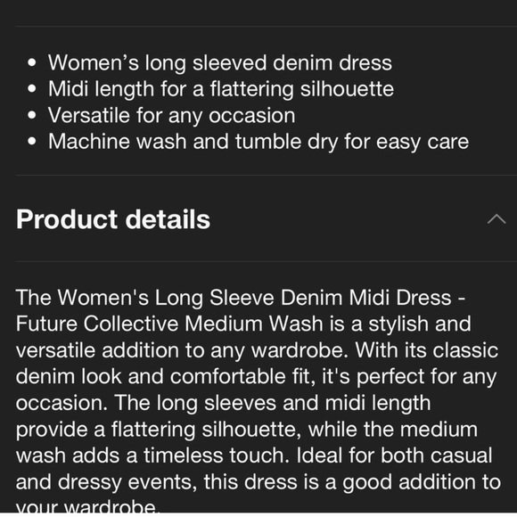 Future Collective womens denim dress NWT 8 - Picture 11 of 12